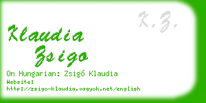klaudia zsigo business card