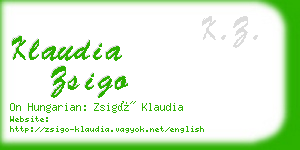 klaudia zsigo business card